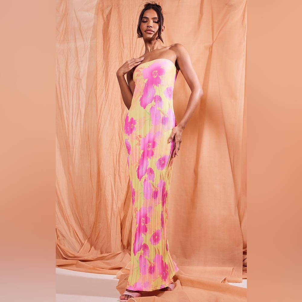 Women’s multi floral bandeau dress